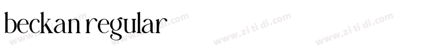 beckan regular字体转换